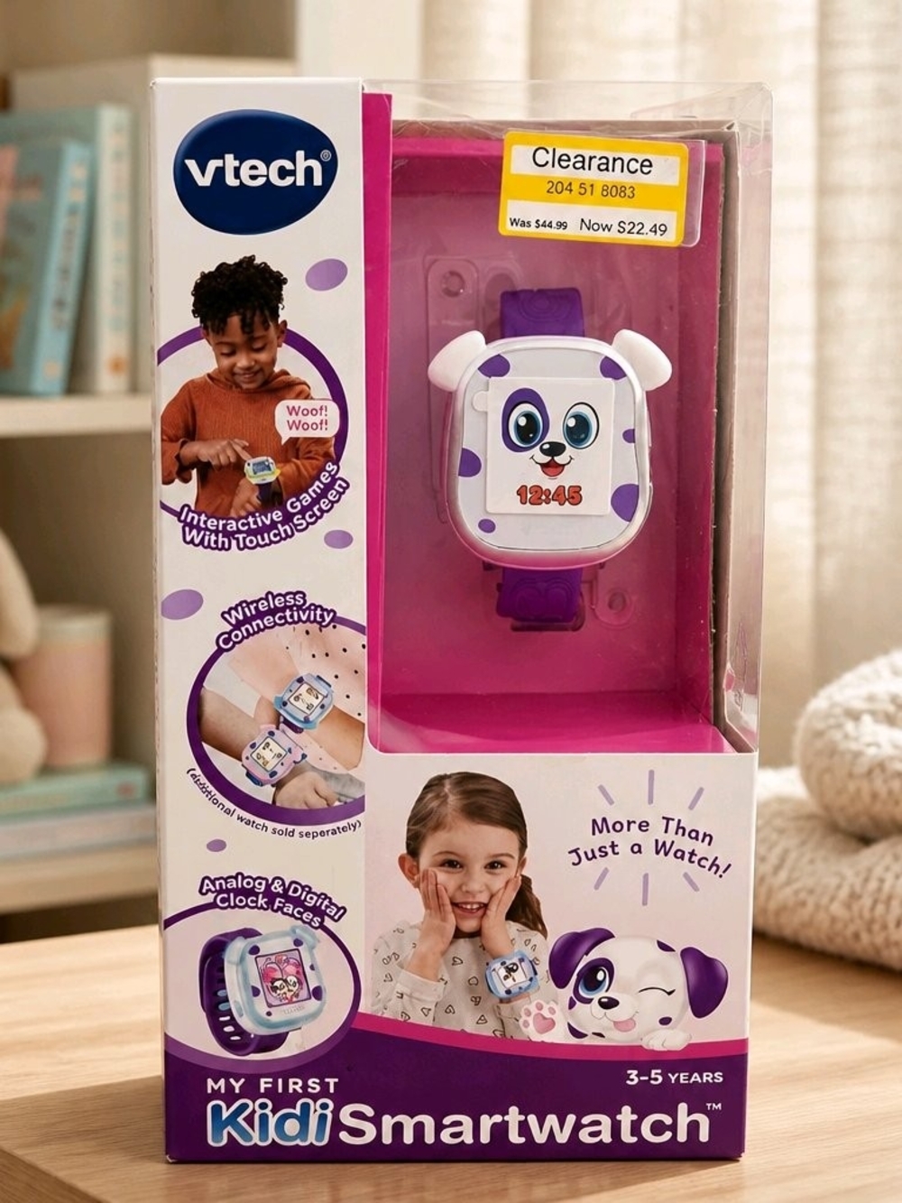 VTech My First KidiSmartwatch Kids Watch - Purple/White